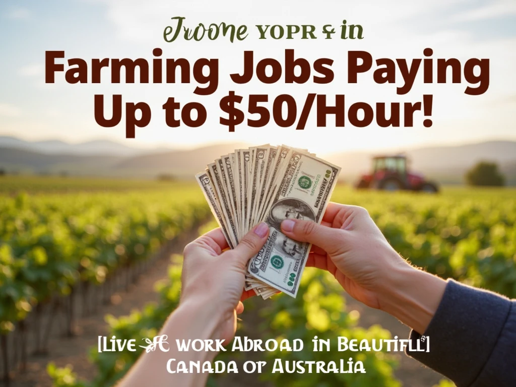 $50 Per Hour Farming Jobs in Canada for Foreigners: Apply Now!
